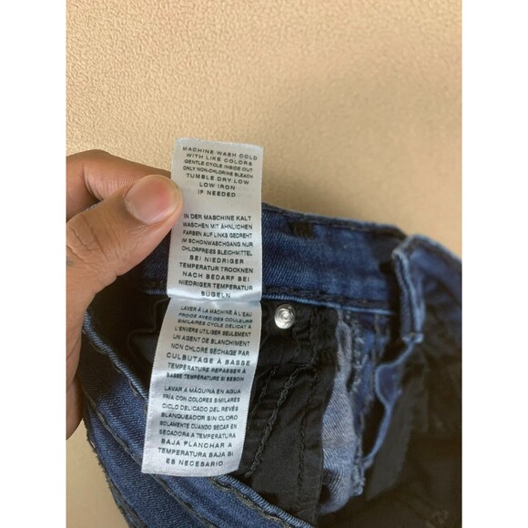 True Religion Women Jeans Size 26 Blue Becca Mid Rise Bootcut Dark Wash Stretch - Picture 12 of 12